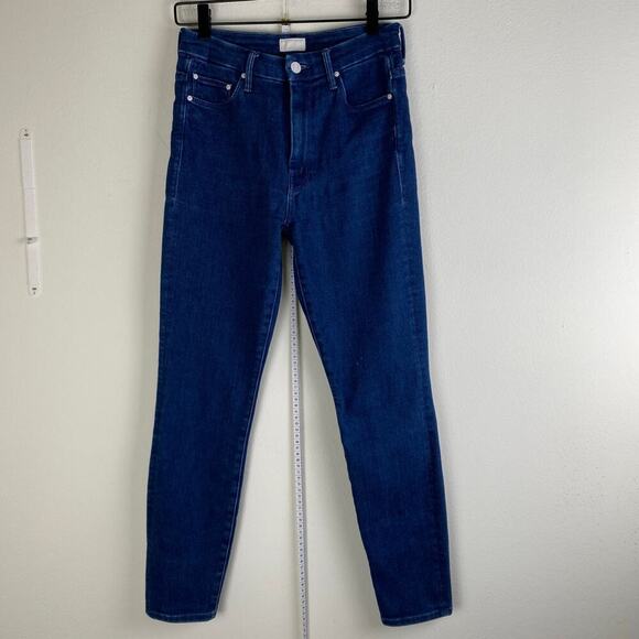 MOTHER High Waisted Looker Ankle Jeans Size 26 Neither Here Nor There Blue Denim - Picture 9 of 14